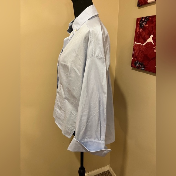 Rachel Comey Adair Oxford Blouse in Sky Blue, size 4 - Picture 9 of 11